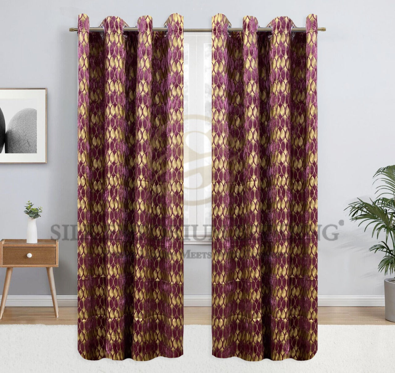 Velvet Digital Printed Curtains (Premium)