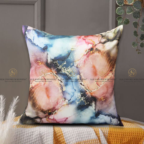 3D Printed Silk Cushions Cover (Marble Art-Work)