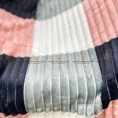 Burberry Check Printed Stripe Fleece Blankets