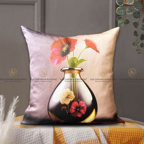 3D Printed Silk Cushions Cover (Flower Vase)