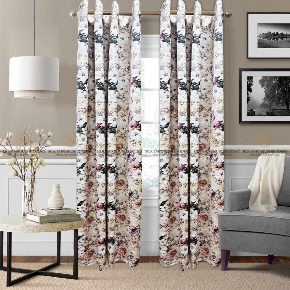 Silk Digital Printed Curtains