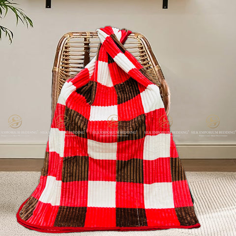 Burberry Check Printed Stripe Fleece Blankets
