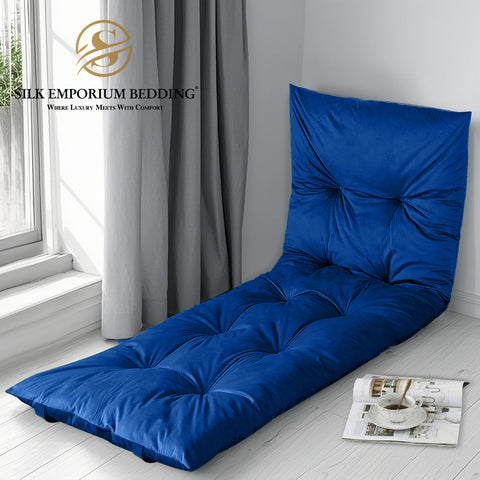 Velvet Sleeping Floor Mattress -(Navy Blue)