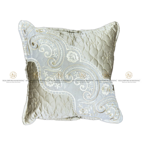 Silk Quilted Turkish Bedspread 4pcs Set (Hazel Grey)