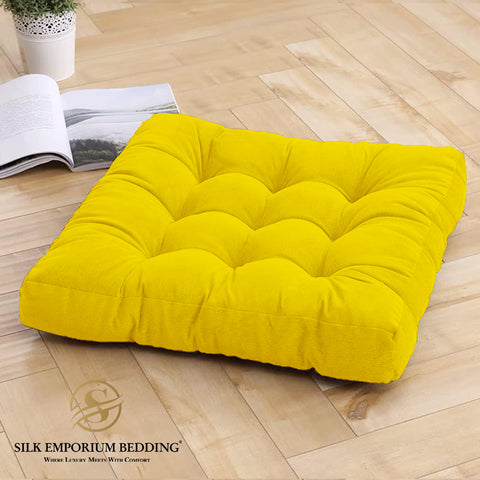 Floor Cushions Square Pack of 2 (yelllo)