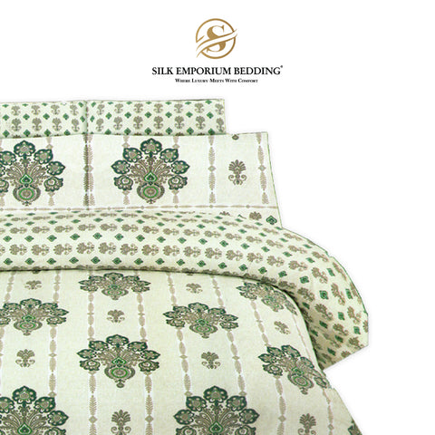 King Size Cotton Printed Duvet Set 4pcs