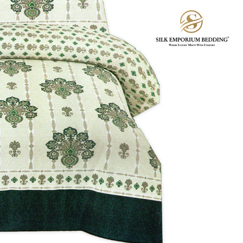 King Size Cotton Printed Duvet Set 4pcs