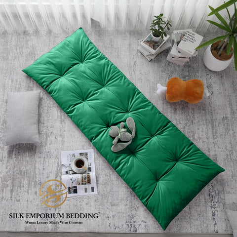 Velvet Sleeping Floor Mattress - (Emerald Green)