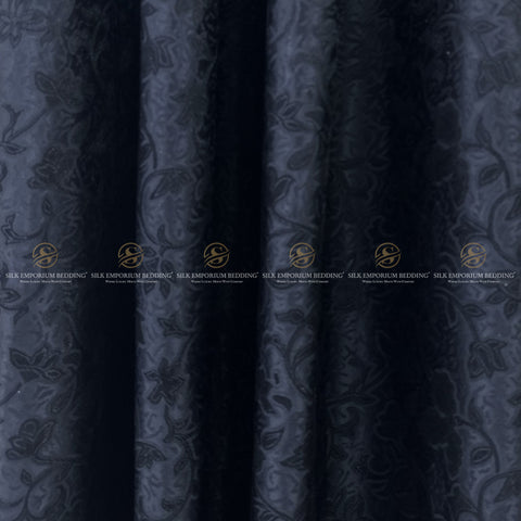 PREMIUM Jacquard Curtains (Charcoal Black)