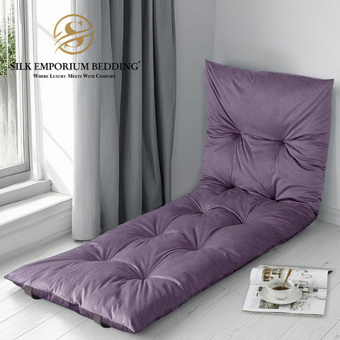 Velvet Sleeping Floor Mattress - (Light purple)