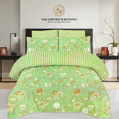 King Size Cotton Printed Duvet Set 4pcs