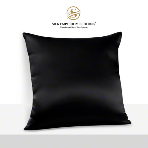 4 Pcs Silk Cushion Covers (Charcoal Black)