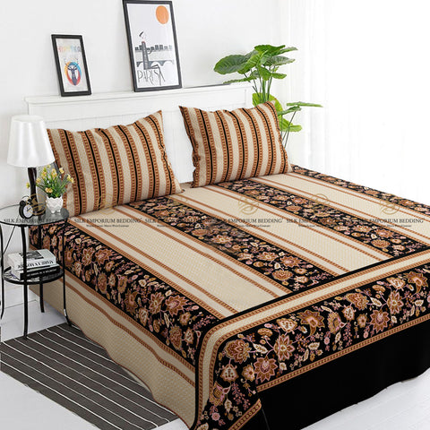 3pcs Cotton Sateen Printed Bedsheet