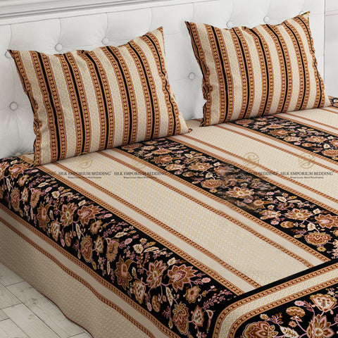 3pcs Cotton Sateen Printed Bedsheet