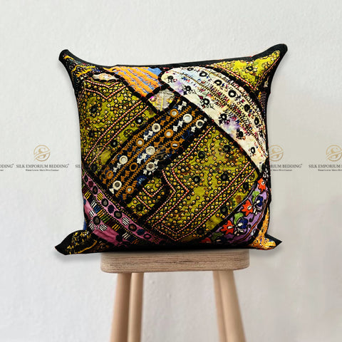 Handmade Ajrak Square Cushion