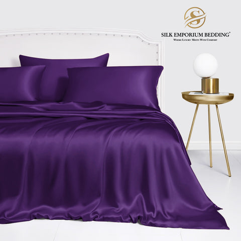 Silk Satin Duvet Cover set   (Indigo)