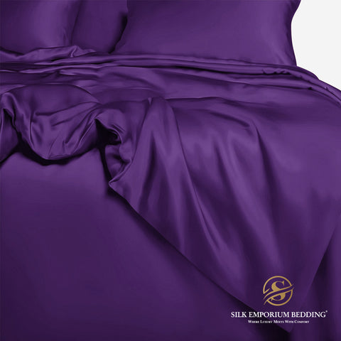 Silk Satin Duvet Cover set   (Indigo)