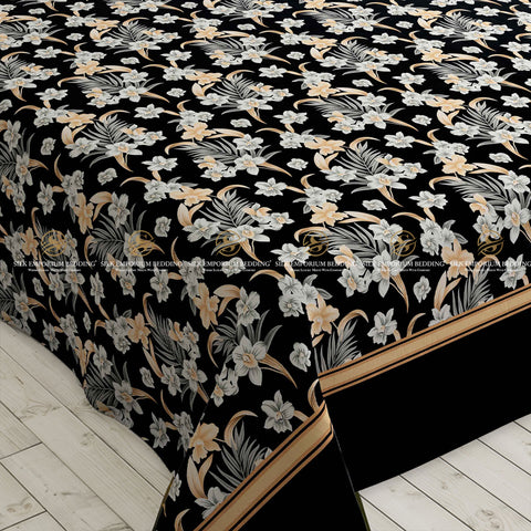 3pcs Cotton Sateen Printed Bedsheet