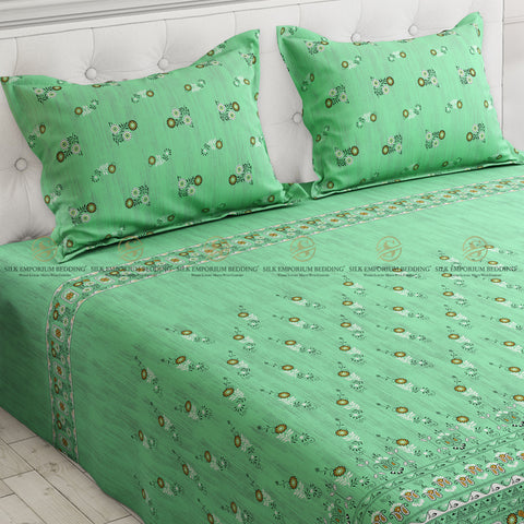 3pcs Cotton Sateen Printed Bedsheet