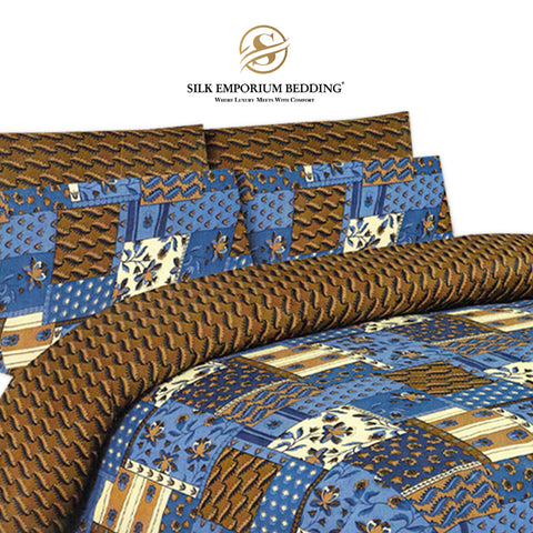 King Size Cotton Printed Duvet Set 4pcs
