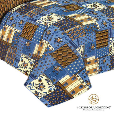 King Size Cotton Printed Duvet Set 4pcs