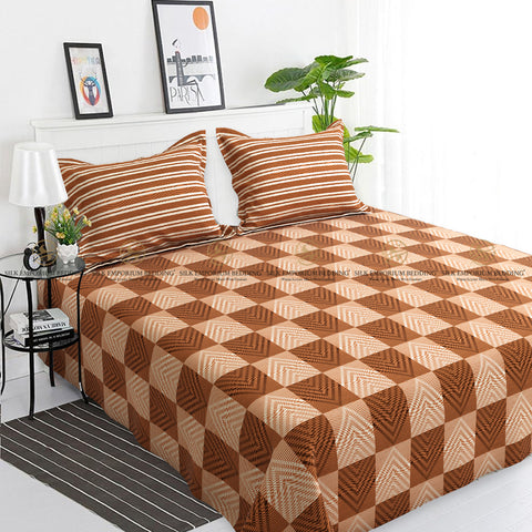 3pcs Cotton Sateen Printed Bedsheet