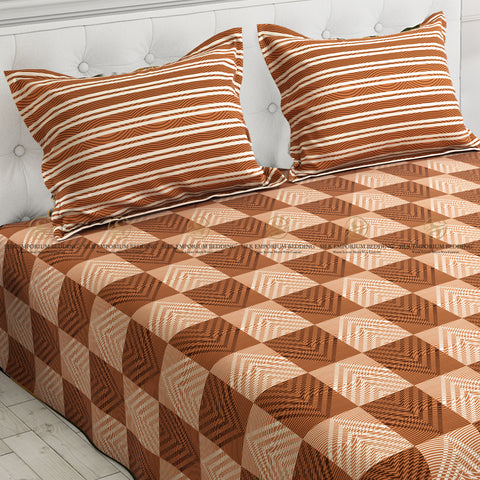 3pcs Cotton Sateen Printed Bedsheet