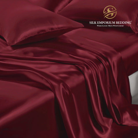 Silk Satin Bedsheet 3pcs (Maroon)