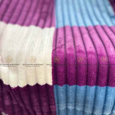Burberry Check Printed Stripe Fleece Blankets