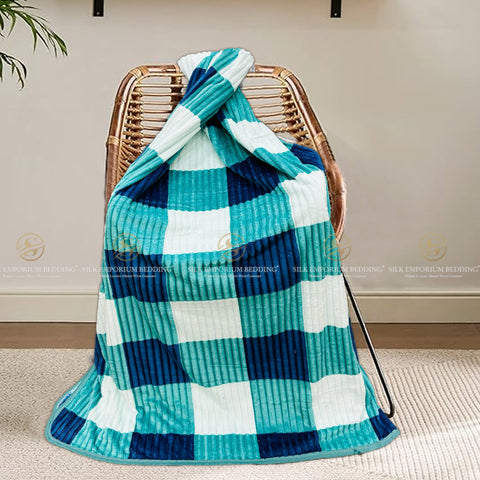 Burberry Check Printed Stripe Fleece Blankets