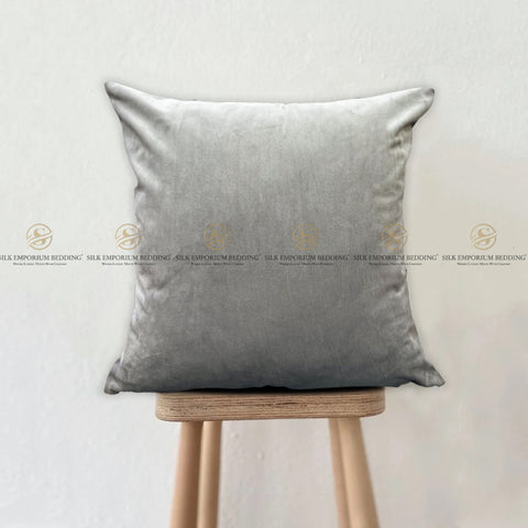 Velvet Square Cushion Cover (Malaysian Grey)