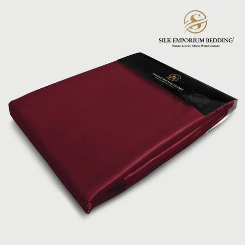 Silk Satin Bedsheet 3pcs (Maroon)