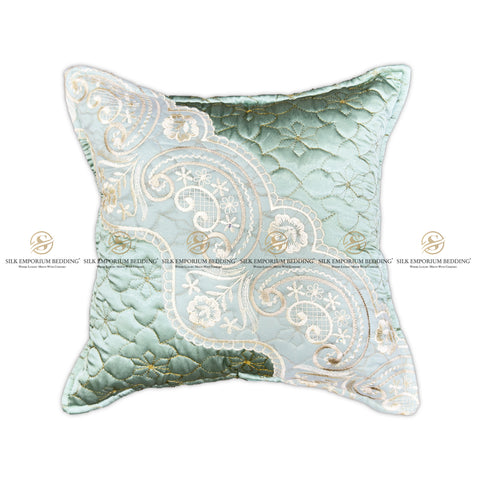 Silk Quilted Turkish Bedspread 4pcs Set (Aquaberry)