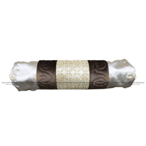 Turkish Velvet Organza 9pcs Set (Beige Brown Gold)