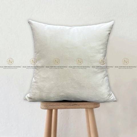Velvet Square Cushion Cover (Cream)