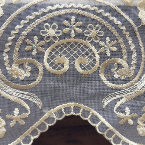 Silk Quilted Turkish Bedspread 4pcs Set (Pearl White)
