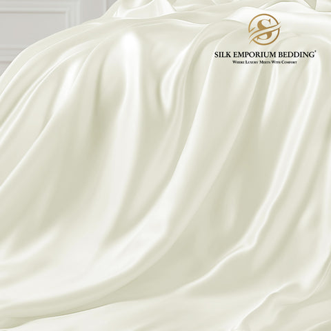 Silk Satin Bedsheet 3pcs  (Cream)