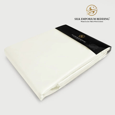 Silk Satin Bedsheet 3pcs  (Cream)