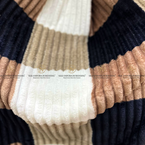 Burberry Check Printed Stripe Fleece Blankets