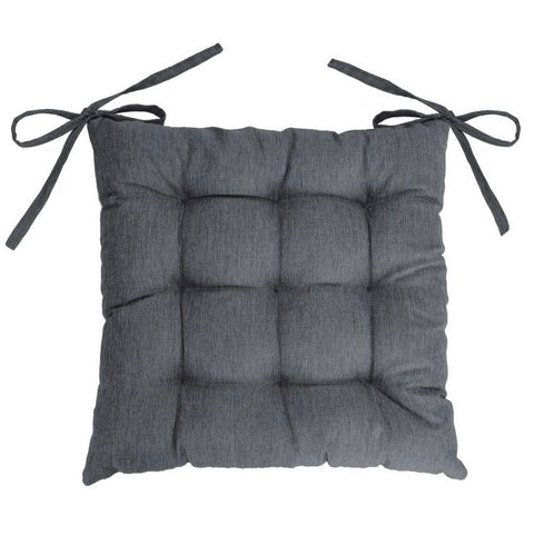 9 Stitches Chair Seat , Chair Cushions With Ties Seat Pad, Cushion For Chair (Grey)