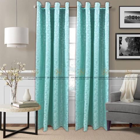 PREMIUM Jacquard Curtains (Aquaberry)