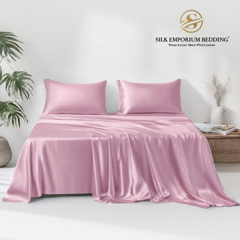 Silk Satin Bedsheet 3pcs (Onion pink)