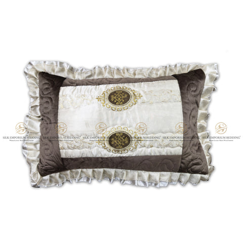 Turkish Velvet Organza 9pcs Set (Beige Brown Gold)