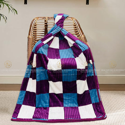 Burberry Check Printed Stripe Fleece Blankets