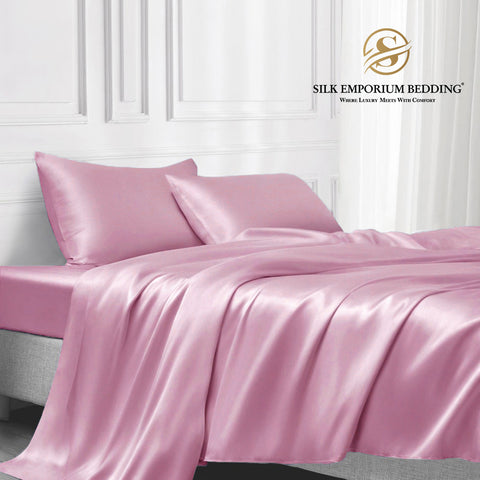 Silk Satin Bedsheet 3pcs (Onion pink)