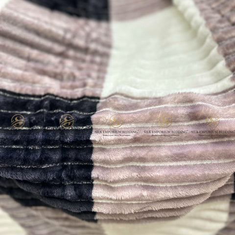 Burberry Check Printed Stripe Fleece Blankets