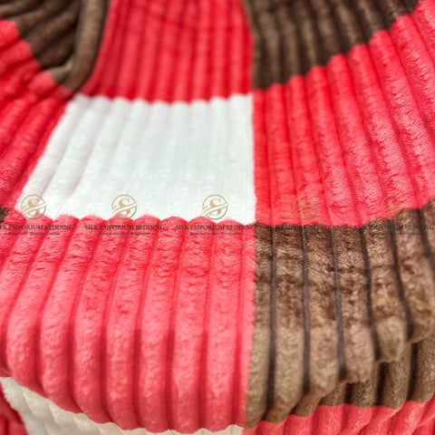 Burberry Check Printed Stripe Fleece Blankets