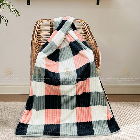 Burberry Check Printed Stripe Fleece Blankets