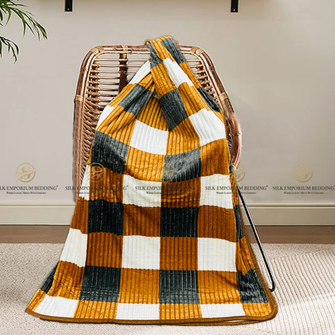 Burberry Check Printed Stripe Fleece Blankets