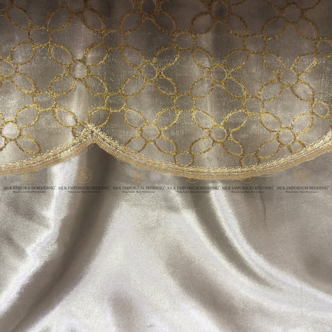 Turkish Velvet Organza 9pcs Set (Beige Brown Gold)